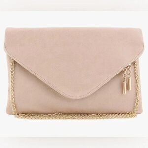 NEW Large Envelope Clutch Bag with Chain Strap Evening Purse